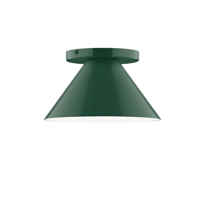 Montclair Light Works – FMD421-42-L10 – LED Flush Mount – Pinnacle – Forest Green – FMD42142L10