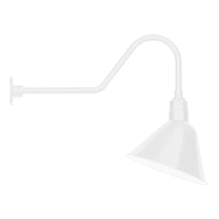 Montclair Light Works – GNC104-44-B01-L13 – LED Gooseneck Wall Light – Angle – White – GNC10444B01L13