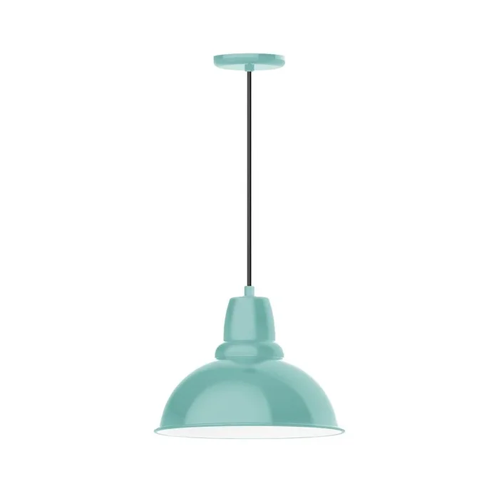 Montclair Light Works – PEB107-48-C24 – One Light Pendant – Cafe – Sea Green – PEB10748C24