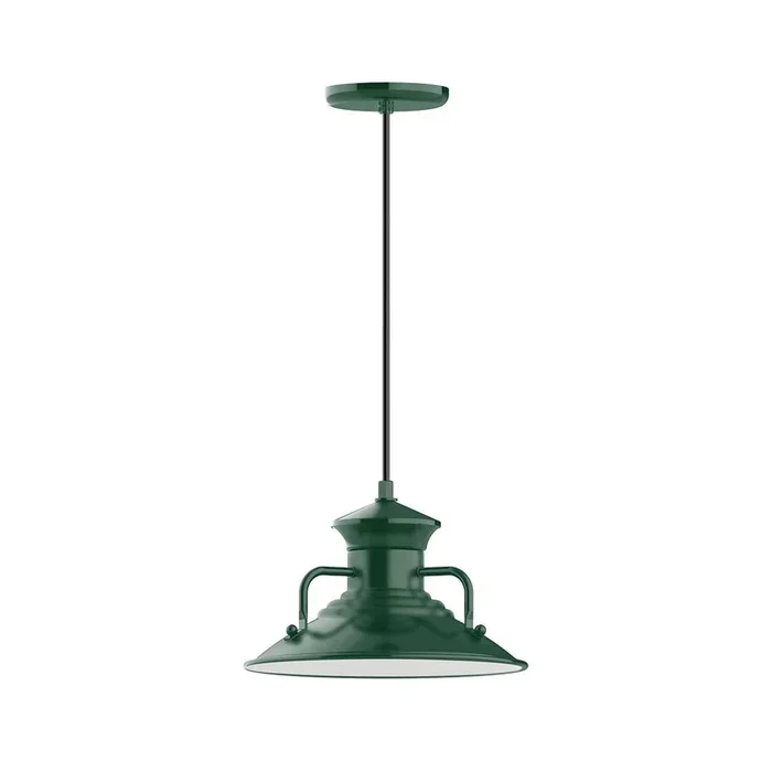 Montclair Light Works – PEB142-42-C27-G06 – One Light Pendant – Homestead – Forest Green – PEB14242C27G06