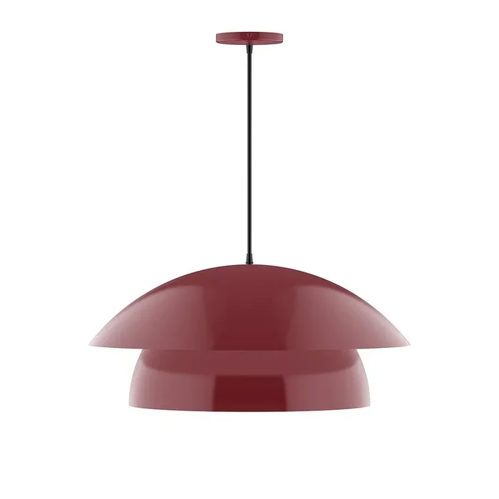 Montclair Light Works – PEBX447-55-C16 – One Light Pendant – Nest – Barn Red – PEBX44755C16