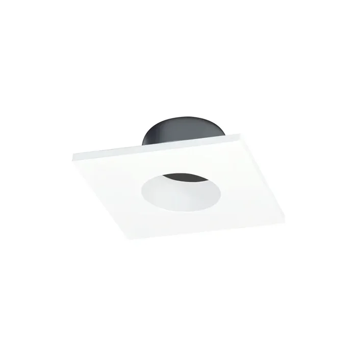 Nora 1 Inch Iolite Can-Less Square Downlight Trim Matte Powder White Finish (NIOC-1SNGMPW)