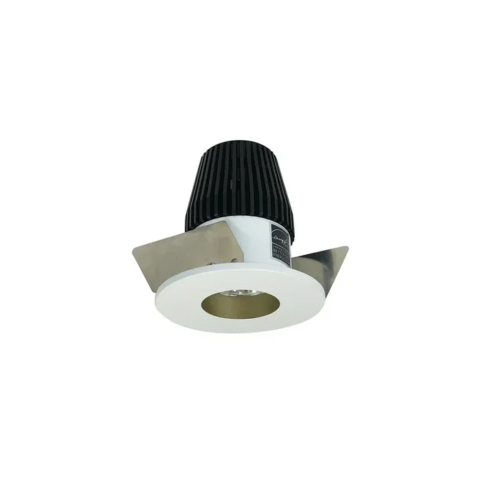 Nora 1 Inch Iolite Round Reflector Non-Adjustable Trim 600Lm Comfort Dim Champagne Haze/Matte Powder White (NIOB-1RNGCDXCHMPW)