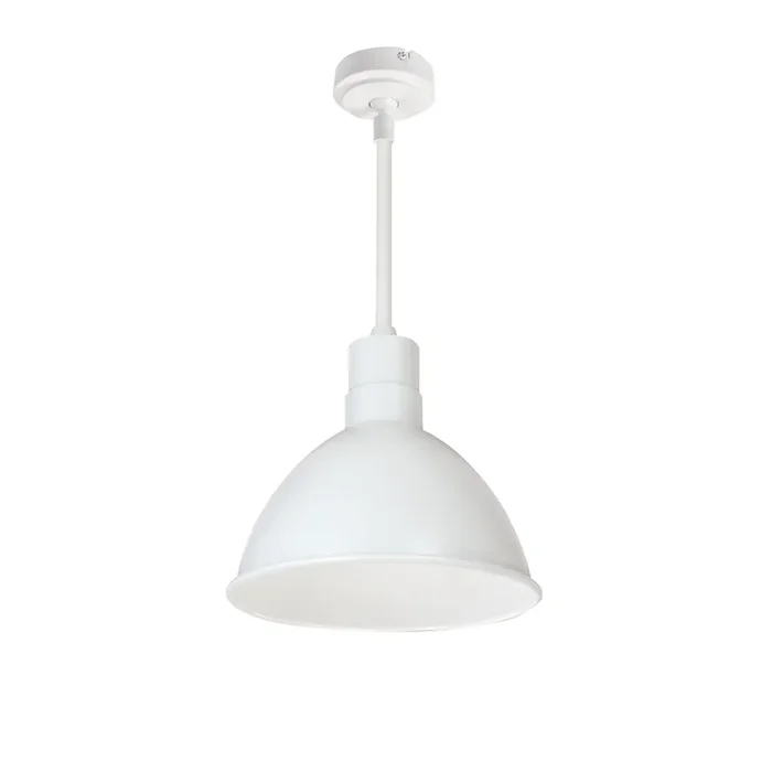 Nora 10 Inch RLM 36 Inch Stem Mounted LED Shade 3000Lm 4000K White 120V 0-10V/Triac/ELV And 277V 0-10V Dimming (NRLM-10ST3040WWLE4/36)