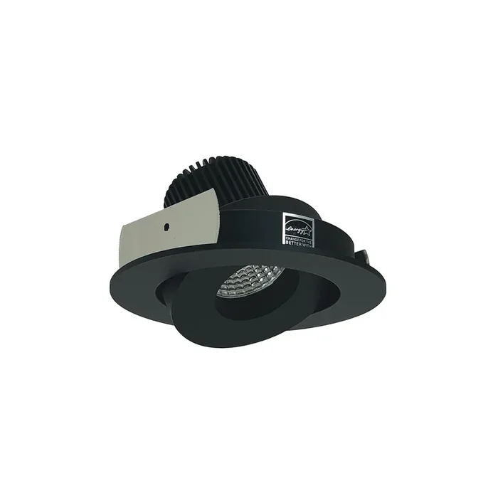 Nora 4 Inch Iolite High Lumen Round Surface Gimbal Adjustable Trim 1500/2000/2500Lm 3000K Black (NIO-4RG30XBB/HL)