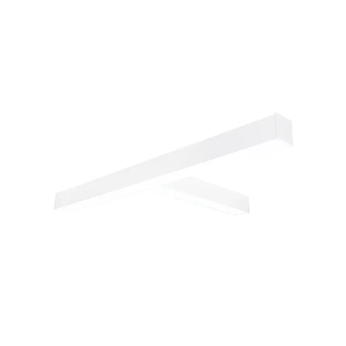 Nora T Shaped L-Line LED Direct Linear Wattage/CCT Selectable 23W/34W/43W 3000K/3500K/4000K White Finish (NLINSW-T334W)