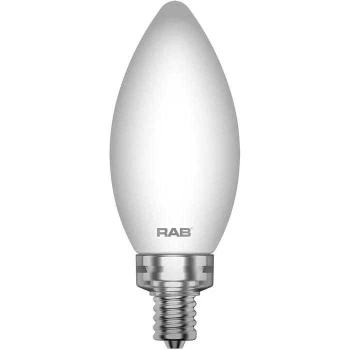 RAB Filament B11 5.5W 60W Equivalent 500Lm E12 90 CRI 2700K Dimmable Frosted (B11-5-E12-927-F-F)