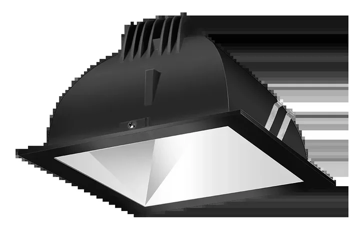 RAB LED Trim MOD 4 Inch Square Wall Washer 4000K 90 CRI Matte Cone Black Ring (NDLED4SD-WNHC-M-B)