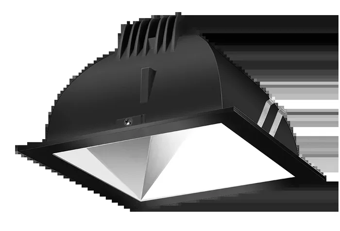RAB LED Trim MOD 6 Inch Square 80 Degree 3500K 90 CRI Specular Cone Black Ring (NDLED6SD-80YNHC-S-B)