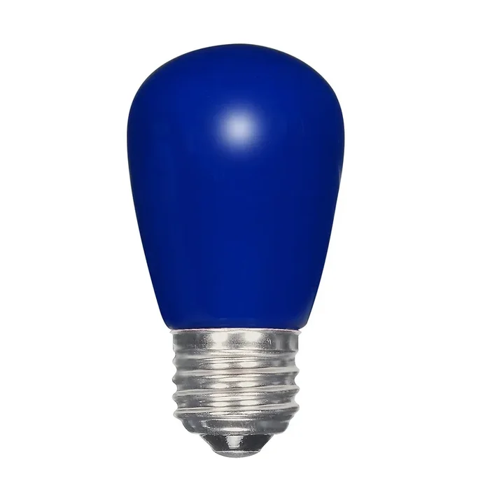 SATCO/NUVO 1.4W S14/BL/LED/120V/CD 1.4W LED S14 Ceramic Blue Medium Base 120V (S9172)