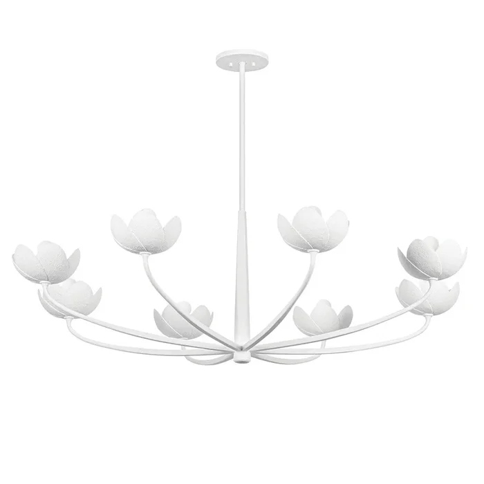 Troy Lighting – F2048-GSW – Eight Light Chandelier – Arcata – Gesso White – F2048GSW