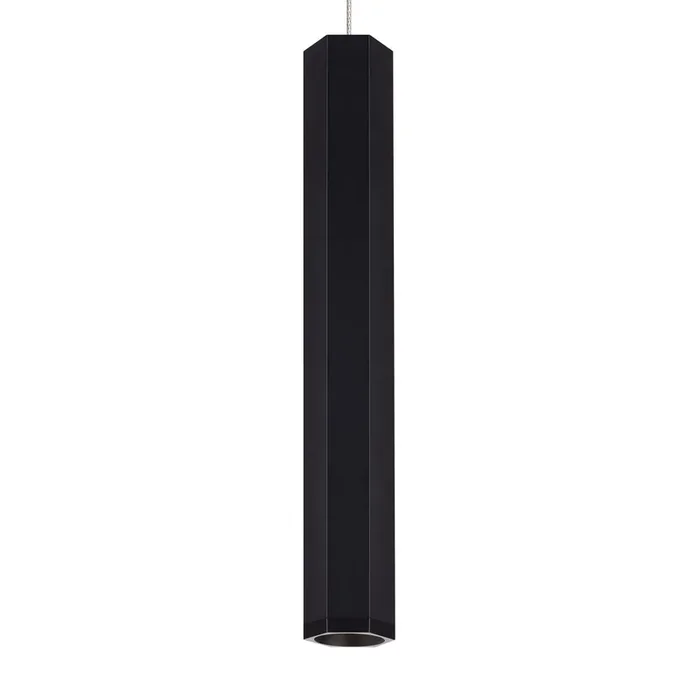 Visual Comfort Modern – 700MOBLKLBS – One Light Pendant – Blok – Matte Black/Satin Nickel – 700MOBLKLBS