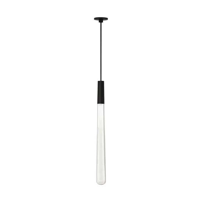 Visual Comfort Modern – 700TRSPAPYLC1PB-LED930 – LED Pendant – Pylon – Nightshade Black – 700TRSPAPYLC1PBLED930