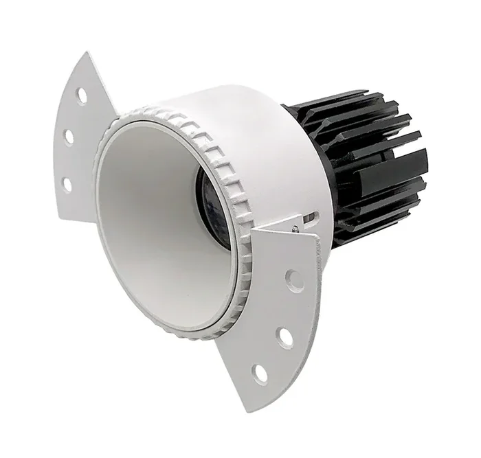 Westgate Manufacturing 4 Inch Round LED Trimless Recessed Light 10W 3000K Matte Silver (LRD-TL-10W-30K-4R-HZ)