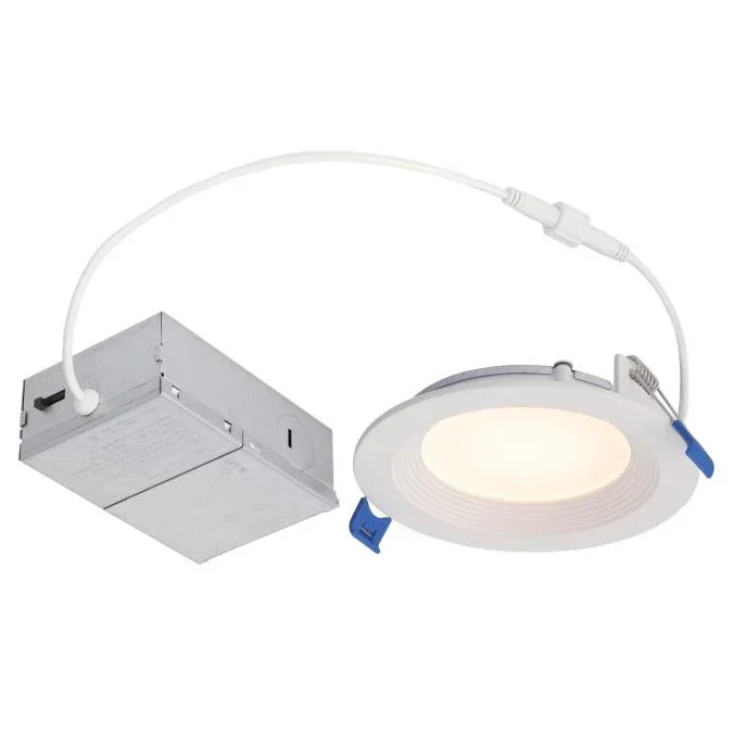 Westinghouse 10R/4″/Led/Dim/Slimbaffle/Fl/27-50 10W Stepped Baffle Slim Recessed LED Downlight CCT Selectable 2700K/3000K/3500K/4000K/5000K 4 Inch (5226100)