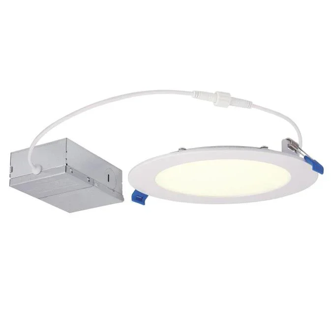 Westinghouse 12R/6″/Led/Dim/Wh/Slim/Fl/30 12W Slim Recessed LED Downlight 6 Inch Dimmable 3000K 120V (5107200)